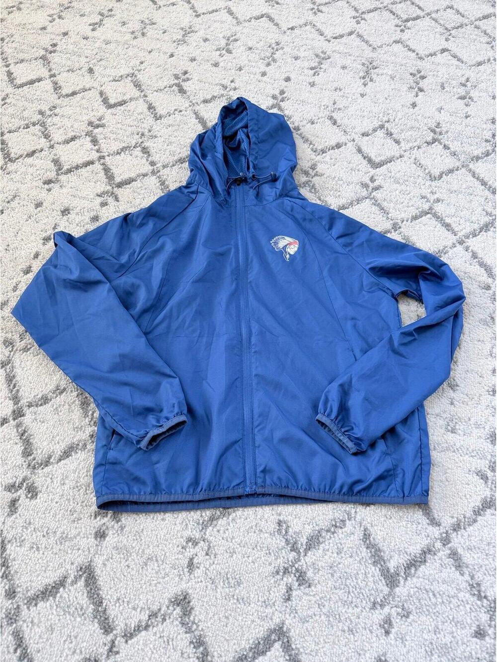 CNTR Sportswear Native American Mascot Hooded Windbreaker Jacket